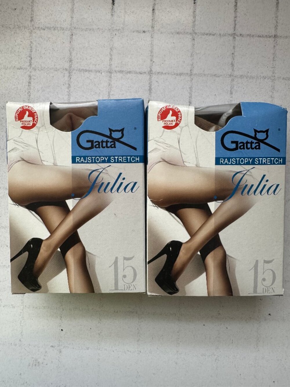 2 X Gatta 15den Classic Women STREATCH COLLANT Tights -COLOR BRONZO SIZE 4/L
